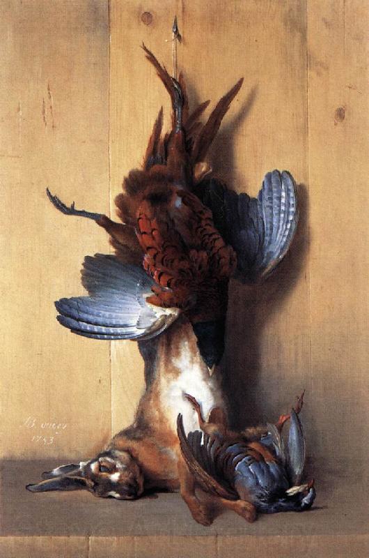 OUDRY, Jean-Baptiste Still-life with Pheasant Norge oil painting art